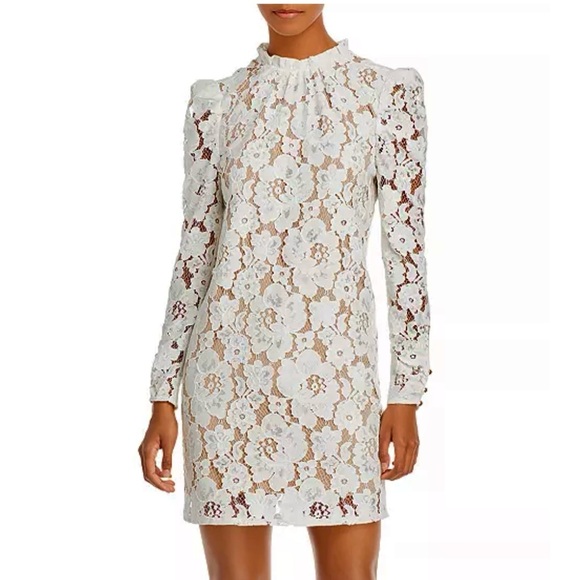WAYF Emma Puff Sleeve Lace Dress Size XS, EUC - Picture 1 of 7